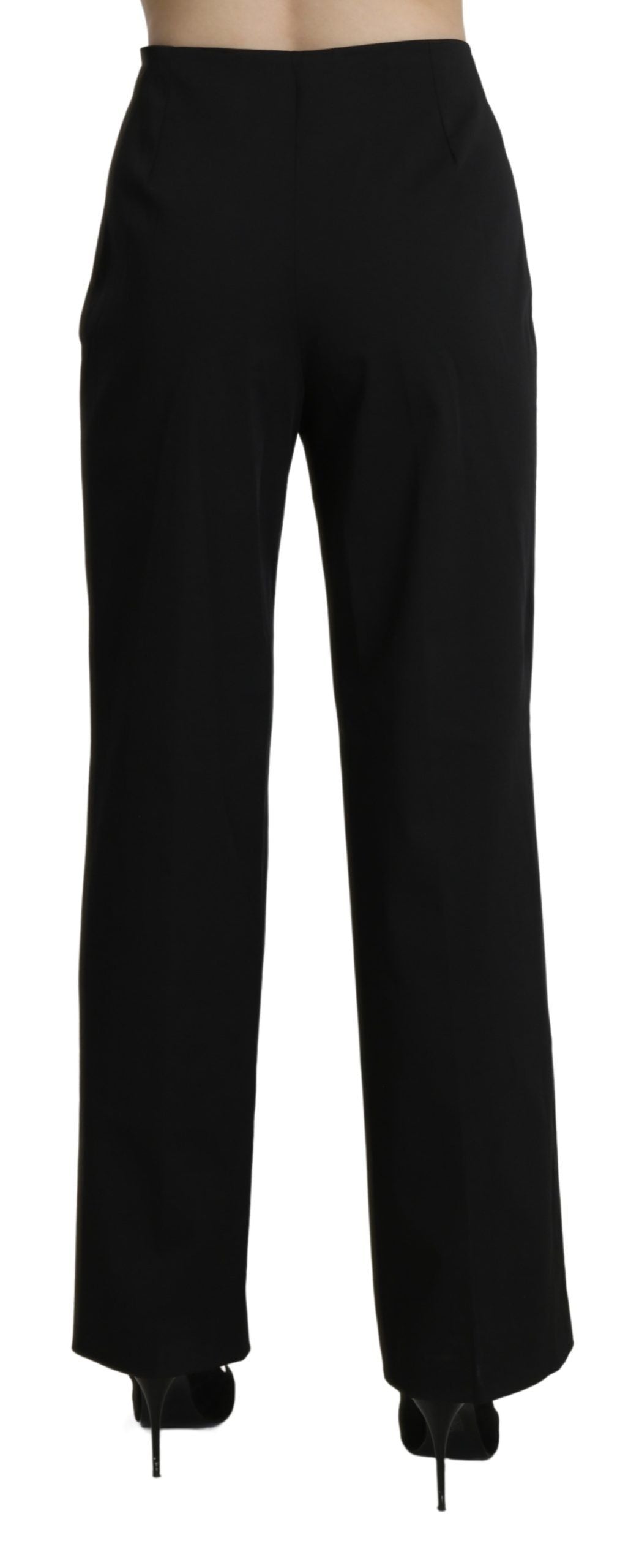 BENCIVENGA Black High Waist Straight Dress Pantalon