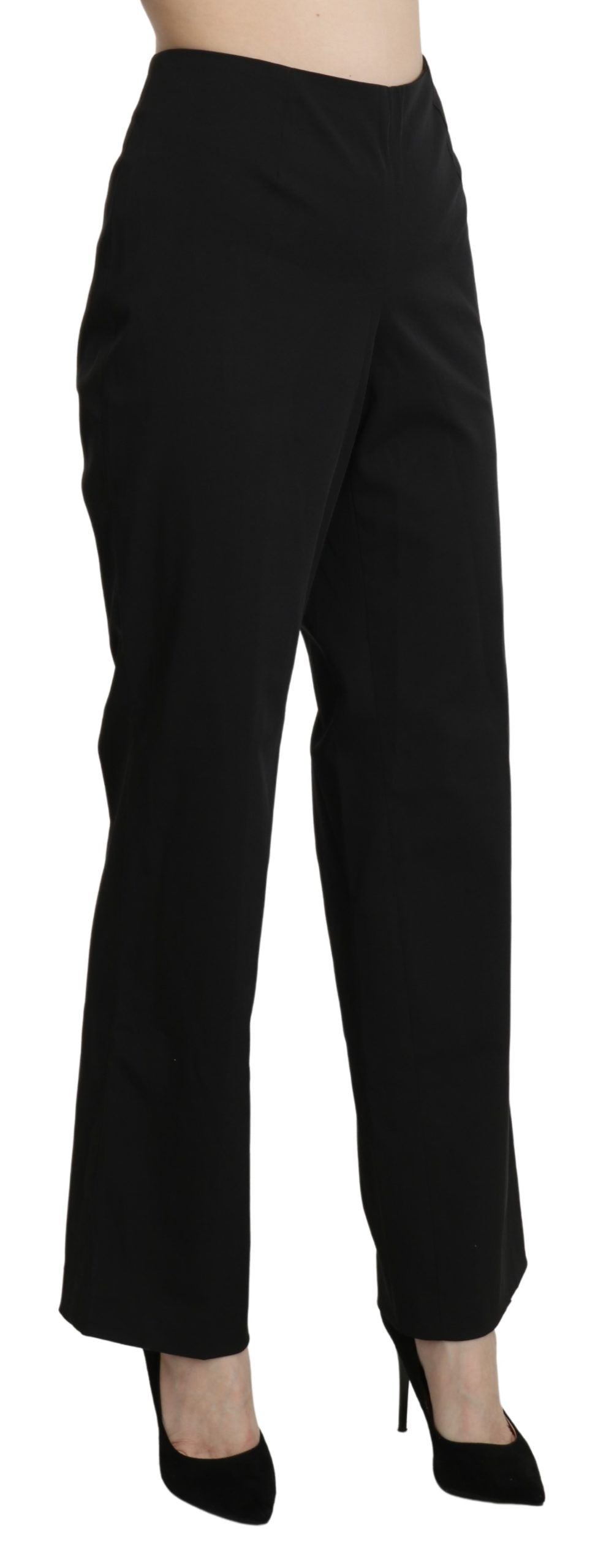 BENCIVENGA Black High Waist Straight Dress Pantalon