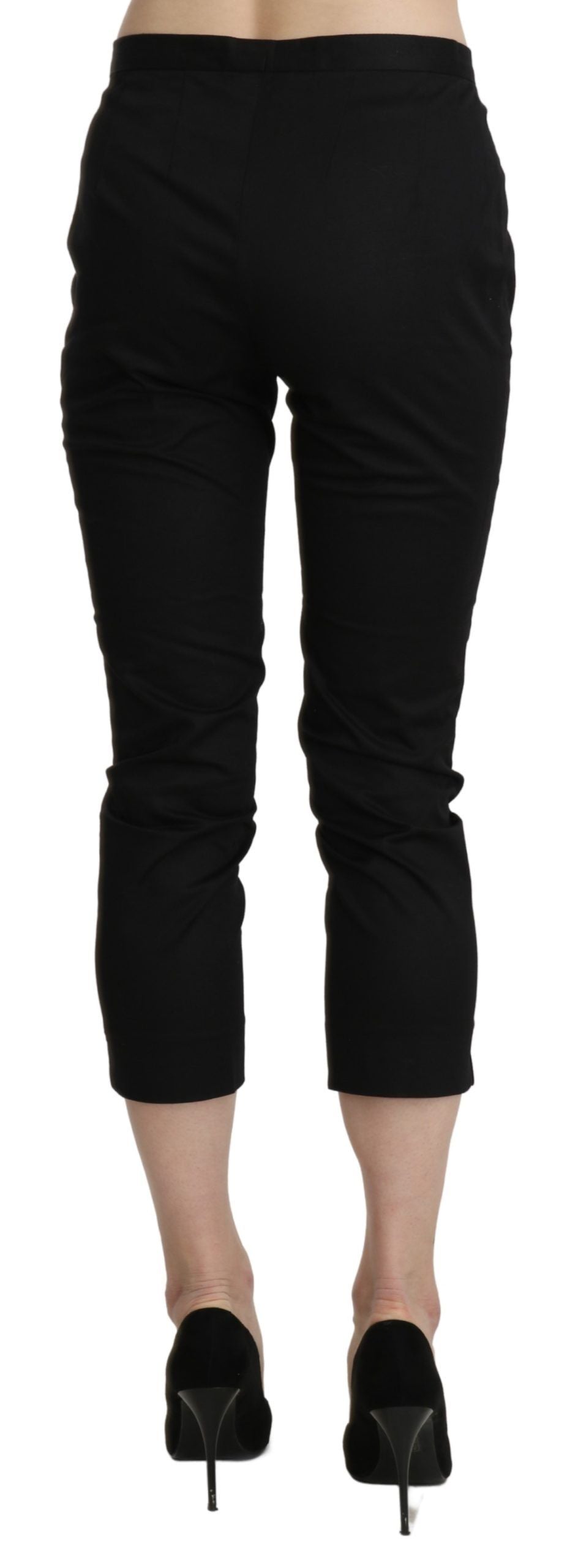 BENCIVENGA Black High Waist Skinny Cropped Pantalon Pantalon