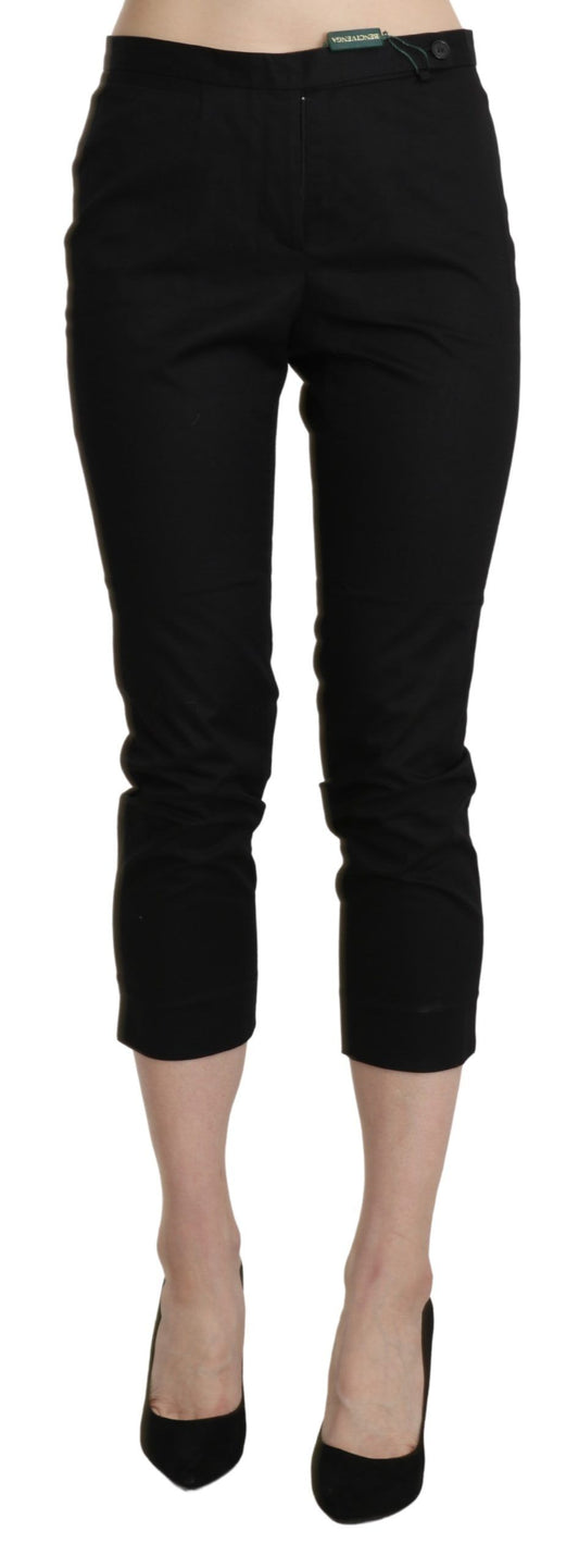 BENCIVENGA Black High Waist Skinny Cropped Pantalon Pantalon