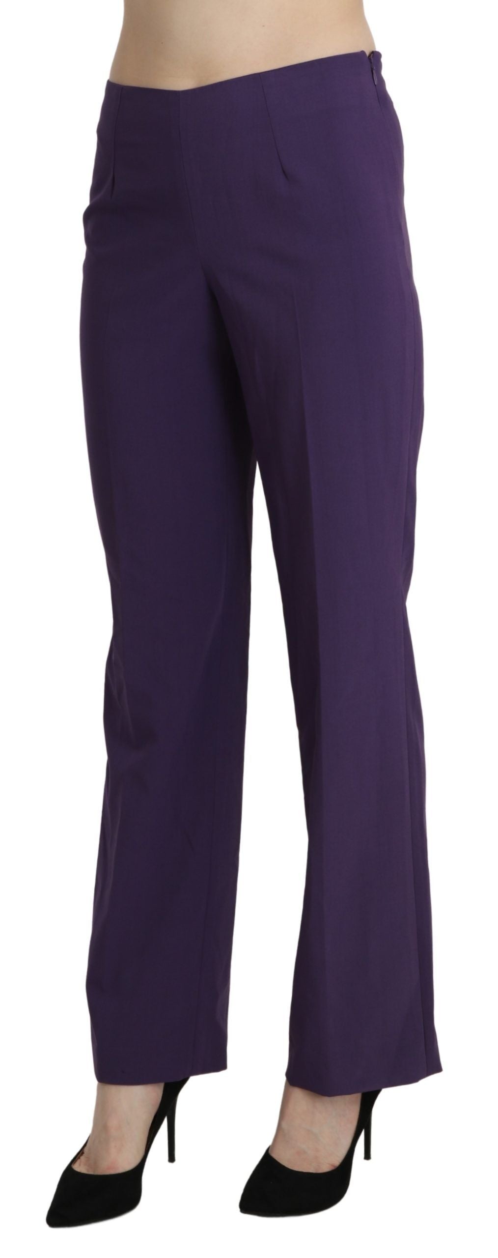 BENCIVENGA Purple High Waist Straight Dress Pantalon