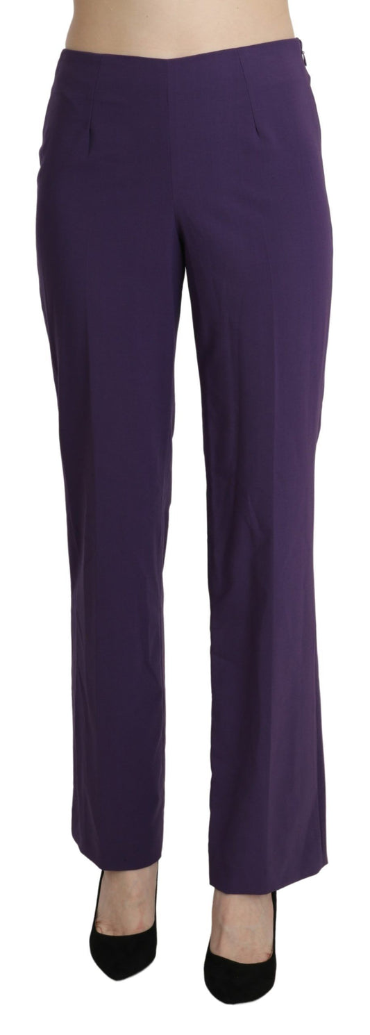 BENCIVENGA Purple High Waist Straight Dress Pantalon