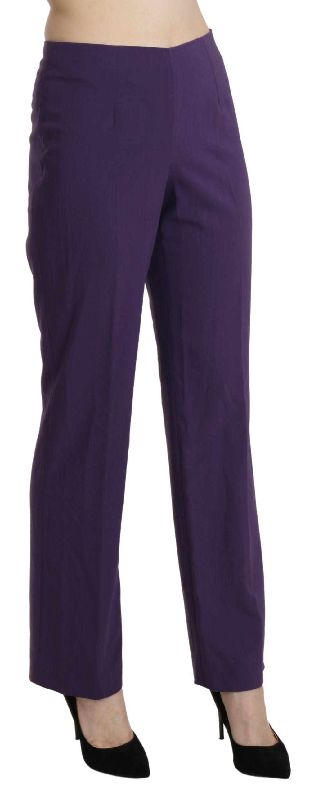 BENCIVENGA Purple High Waist Straight Dress Pantalon