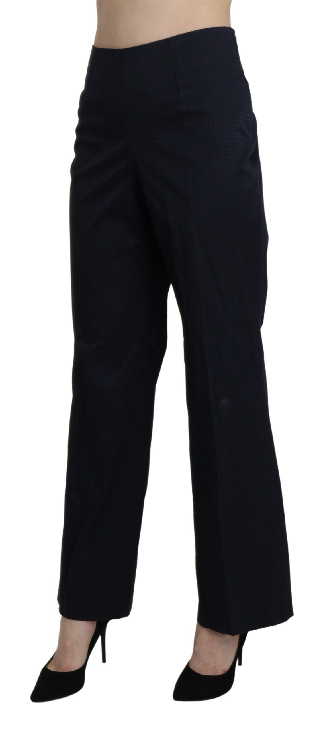 BENCIVENGA Navy Blue High Waist Straight Dress Pantalon