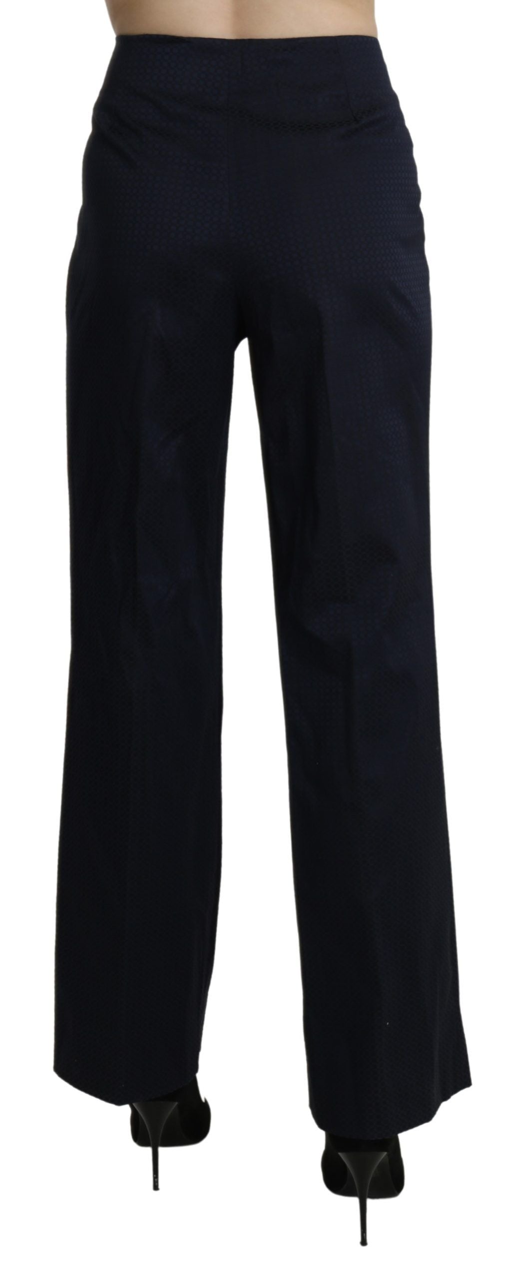 BENCIVENGA Navy Blue High Waist Straight Dress Pantalon