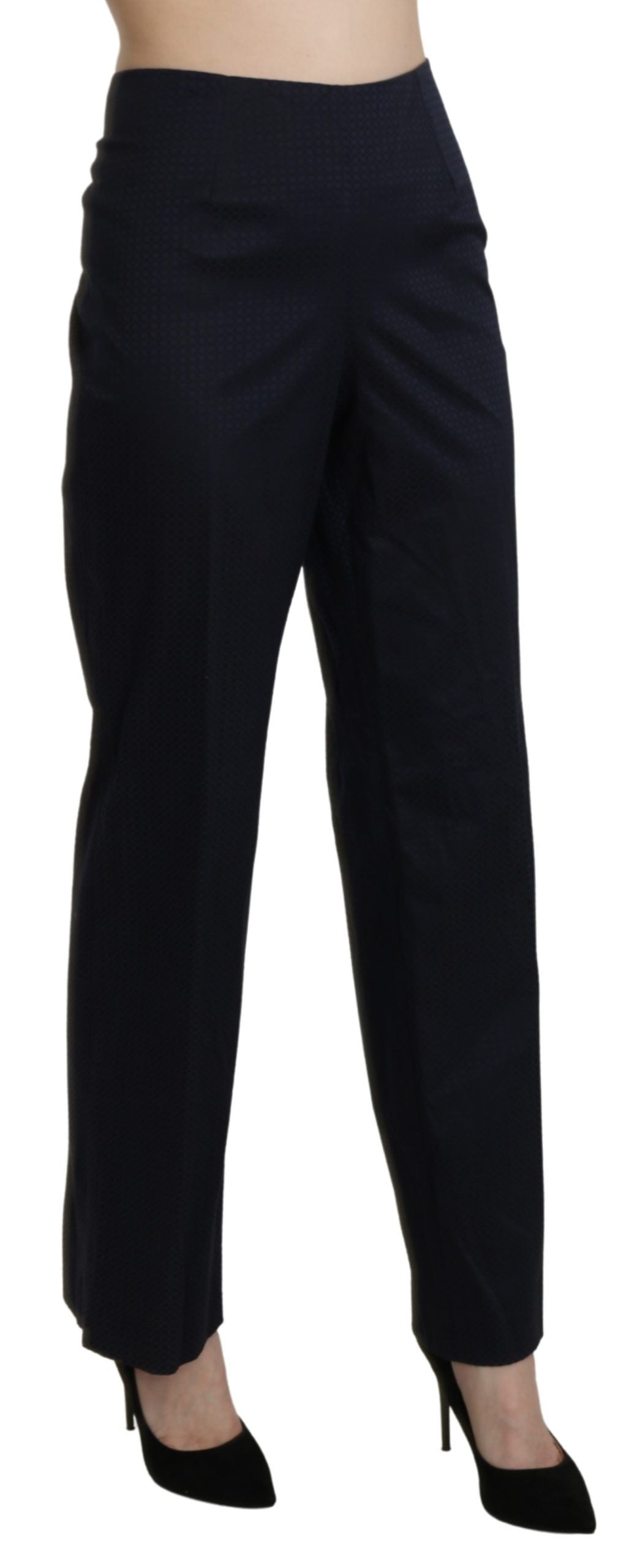 BENCIVENGA Navy Blue High Waist Straight Dress Pantalon