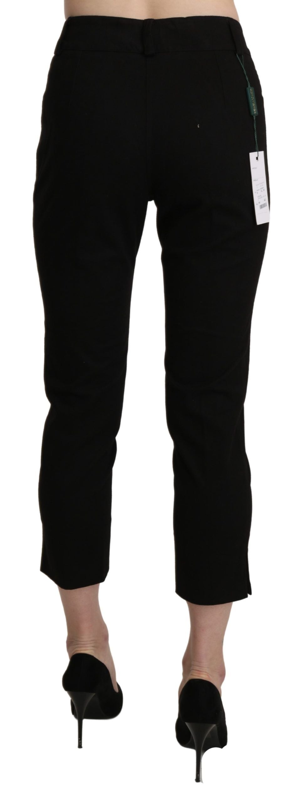 BENCIVENGA Black High Waist Skinny Cropped Pantalon Pantalon