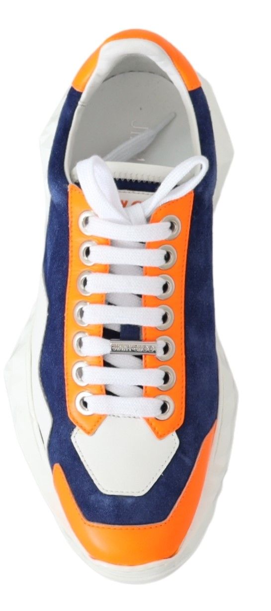 Jimmy Choo Diamond Blue Orange Ledersneaker