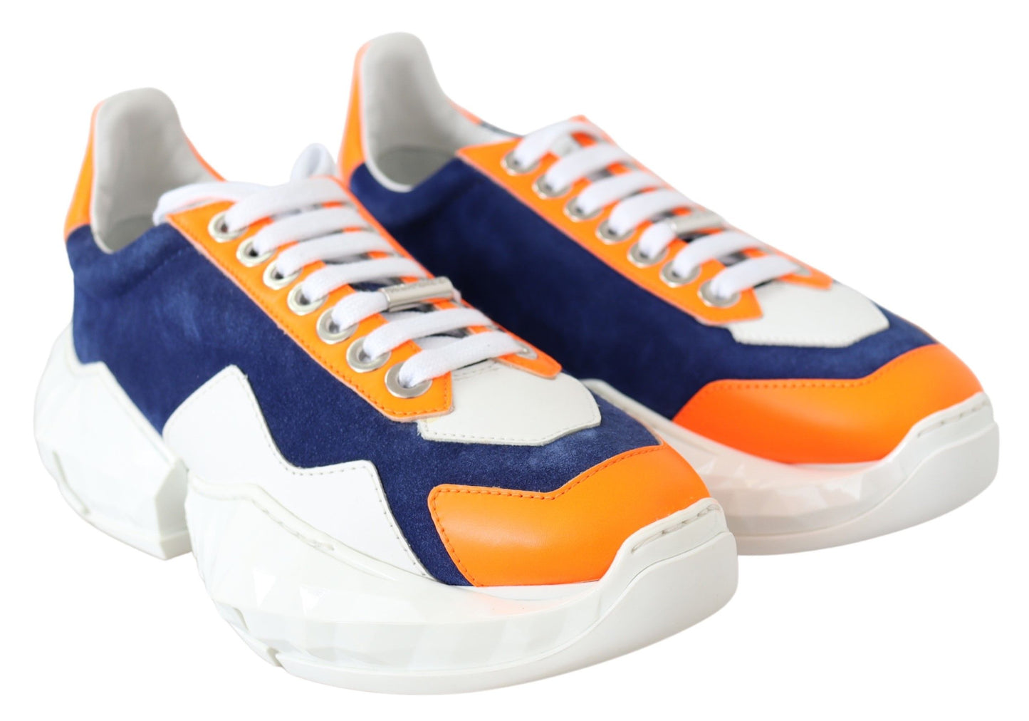 Jimmy Choo Diamond Blue Orange Ledersneaker