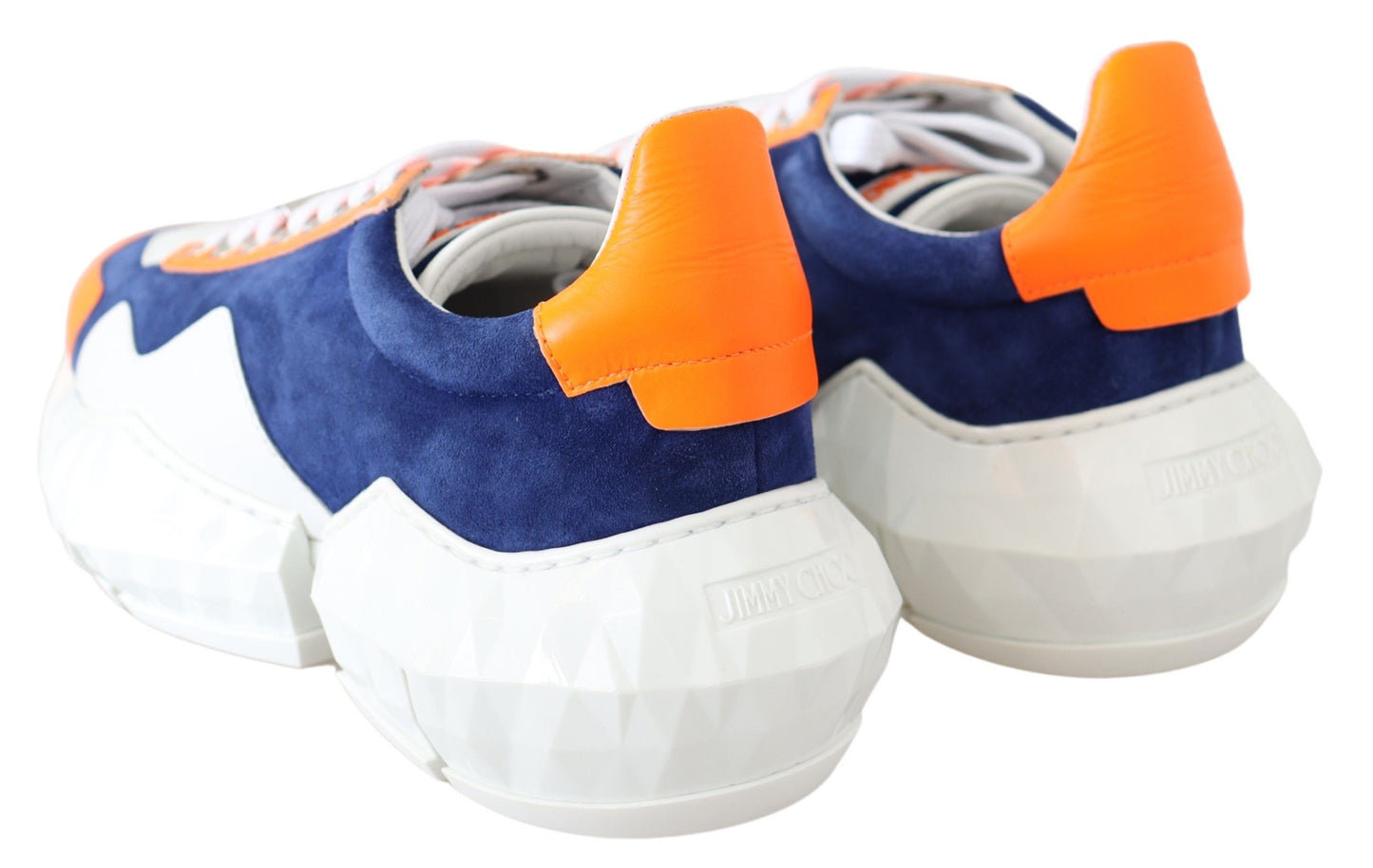 Jimmy Choo Diamond Blue Orange Ledersneaker