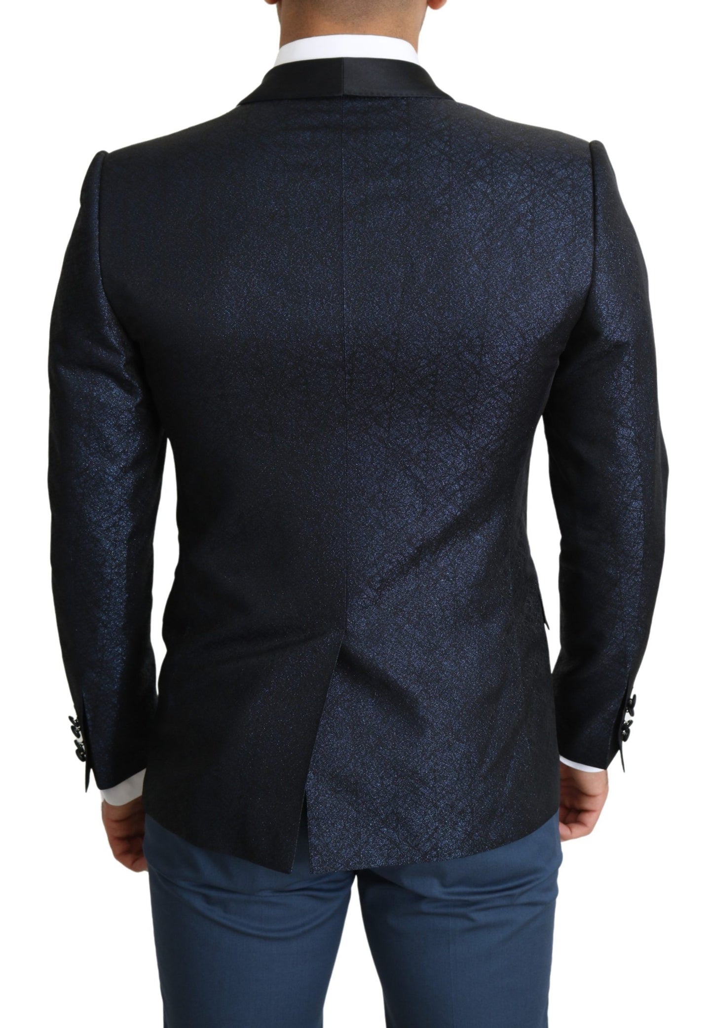 Dolce &amp; Gabbana Blue Slim Fit Jacke Mantel MARTINI Blazer