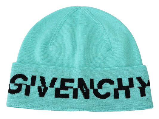 Givenchy Grüne Wollmütze mit Unisex-Logo