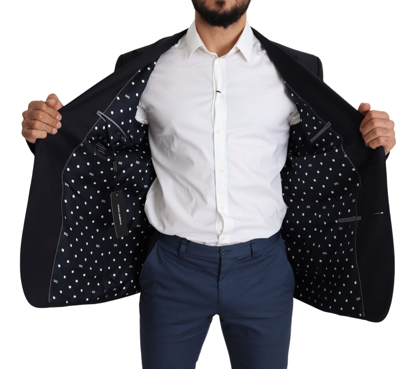 Dolce &amp; Gabbana Black Wool Single Breasted NAPOLI Blazer