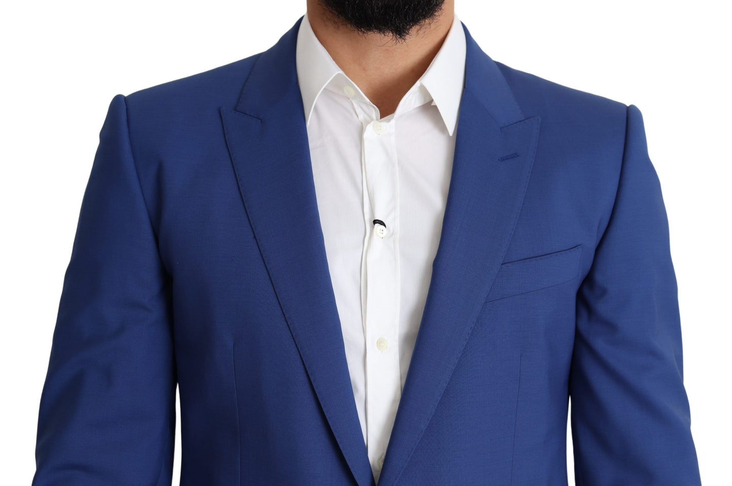 Dolce &amp; Gabbana Blauer einreihiger Wollmantel MARTINI-Blazer