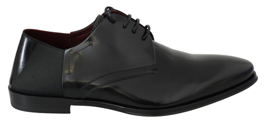 Dolce &amp; Gabbana Black Patent Leather Lace Derby Shoes