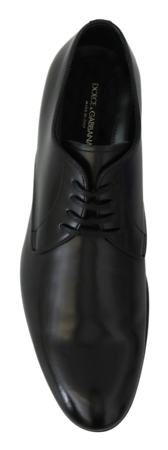 Dolce &amp; Gabbana Derby Napoli Black Leather Dress Formal Shoes