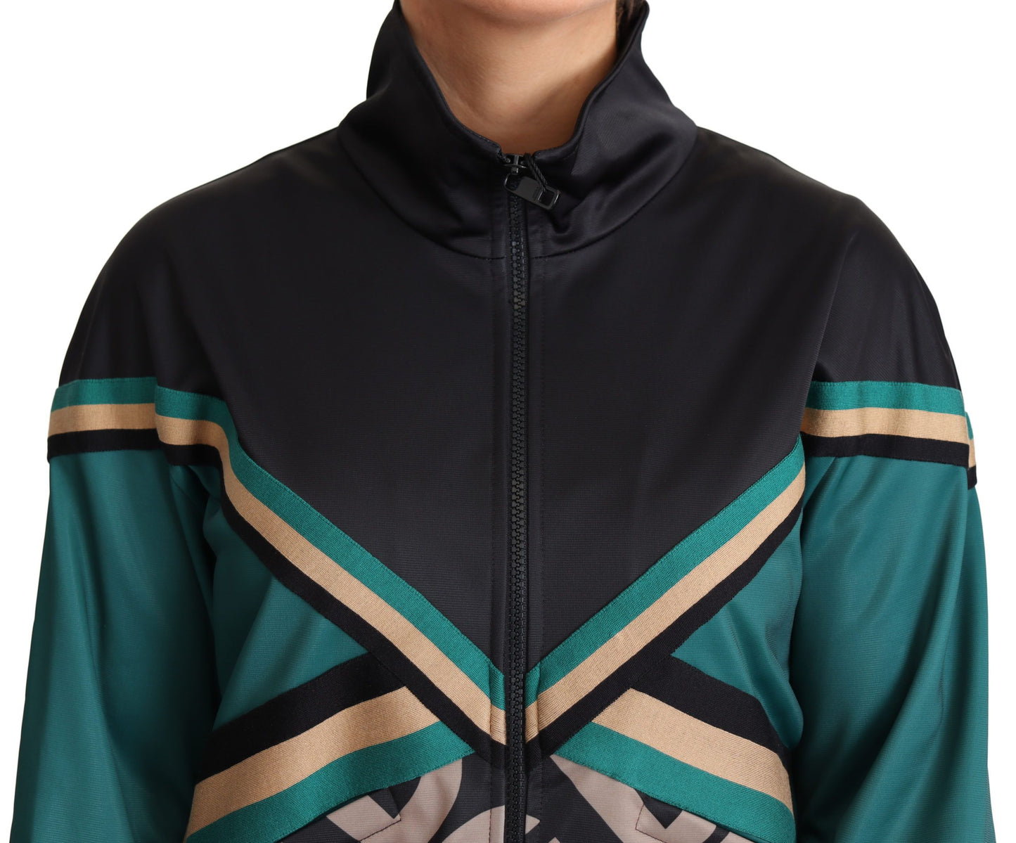 Dolce &amp; Gabbana Multicolor DG Logo Mania Track Bomber Jacket