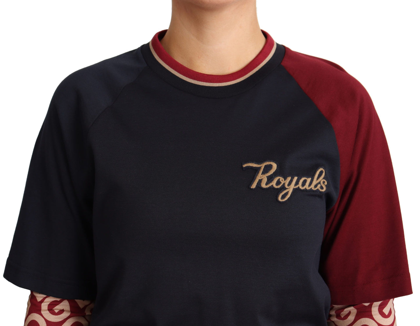 Dolce &amp; Gabbana Multicolor Royals Crewneck Pullover Sweater