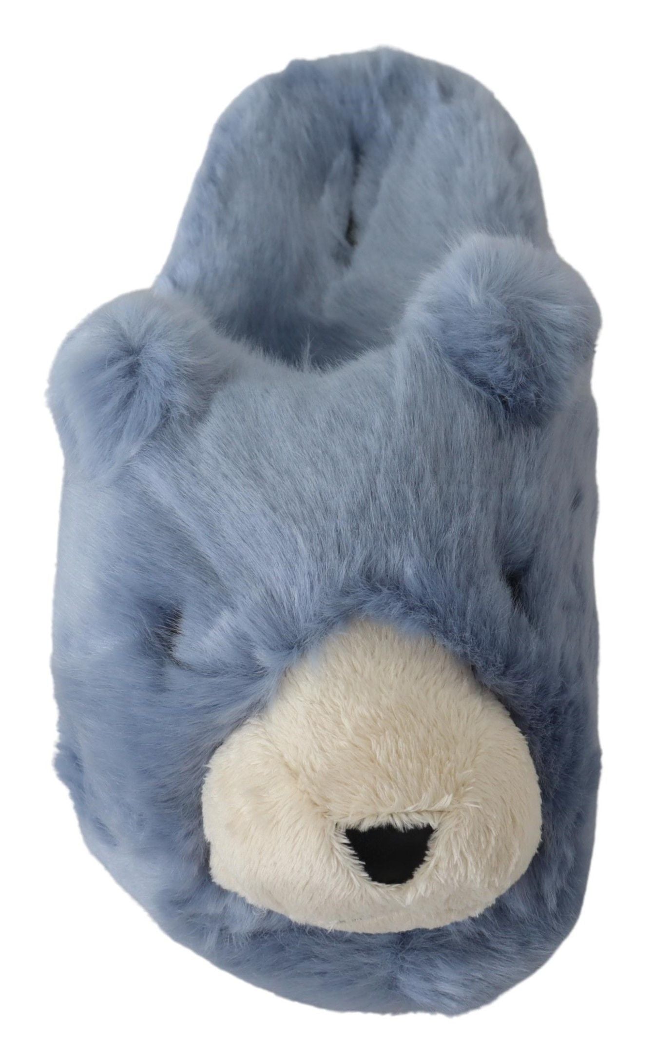 Dolce &amp; Gabbana Blue Teddy Bear Slippers Sandals Shoes