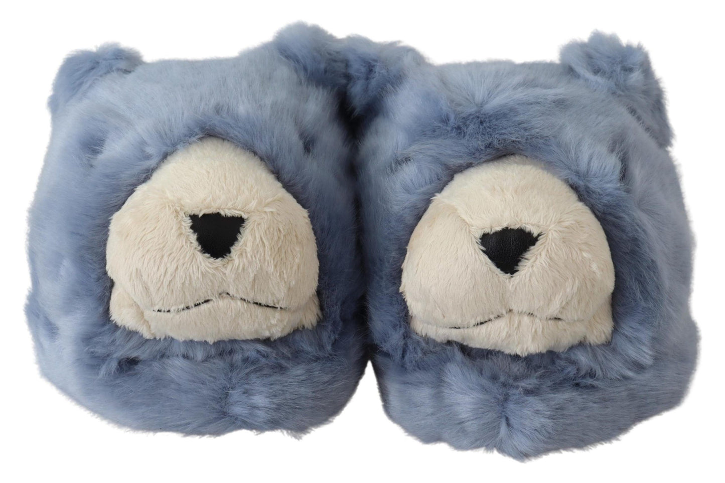 Dolce &amp; Gabbana Blue Teddy Bear Slippers Sandals Shoes