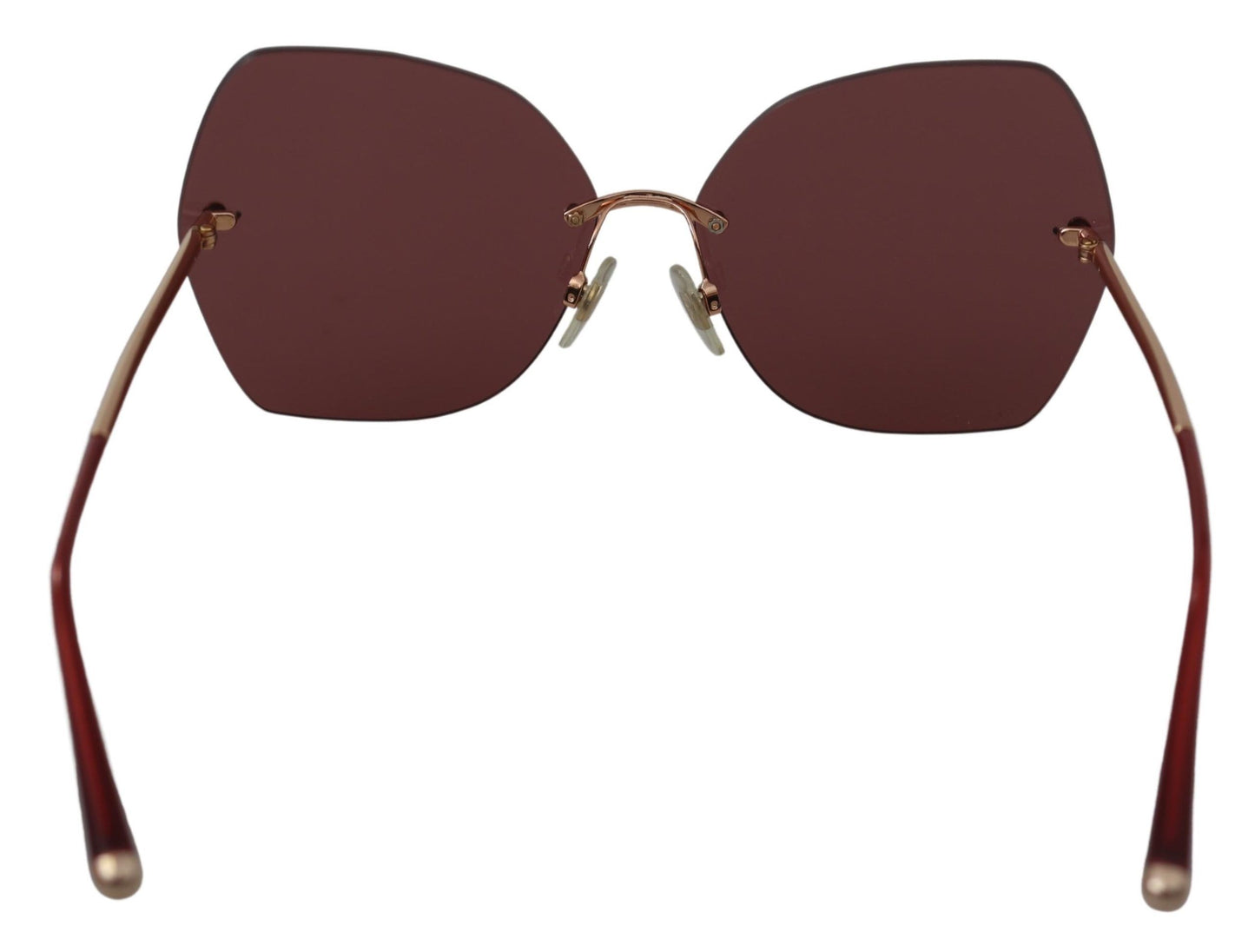 Dolce &amp; Gabbana Red Gold DG2204 Butterfly Logo Women Eyewear Sunglasses