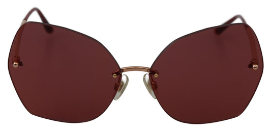 Dolce &amp; Gabbana Red Gold DG2204 Butterfly Logo Women Eyewear Sunglasses