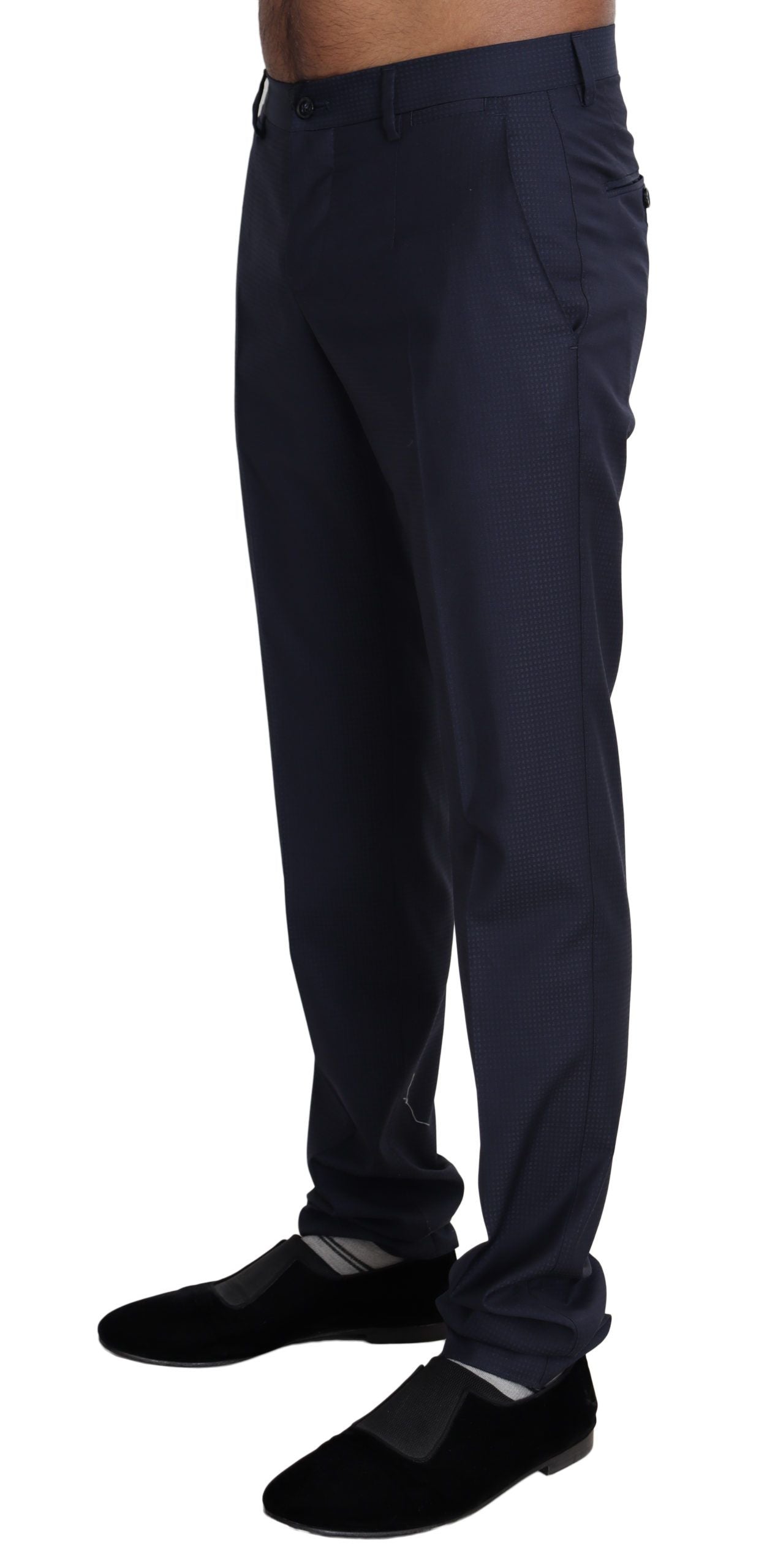 Dolce &amp; Gabbana Navy Blue Dress Formal Men Trouser Pants