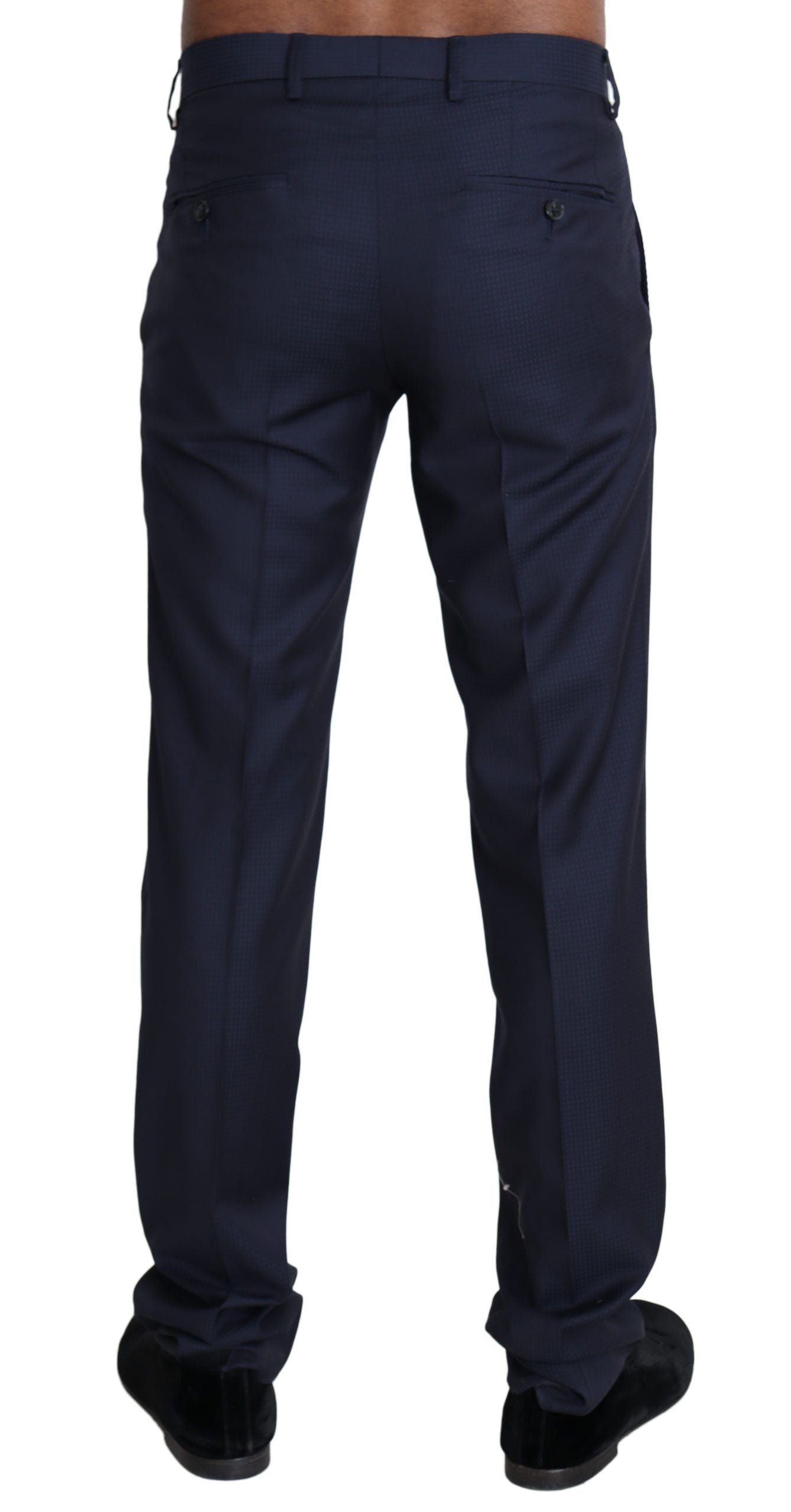 Dolce &amp; Gabbana Navy Blue Dress Formal Men Trouser Pants