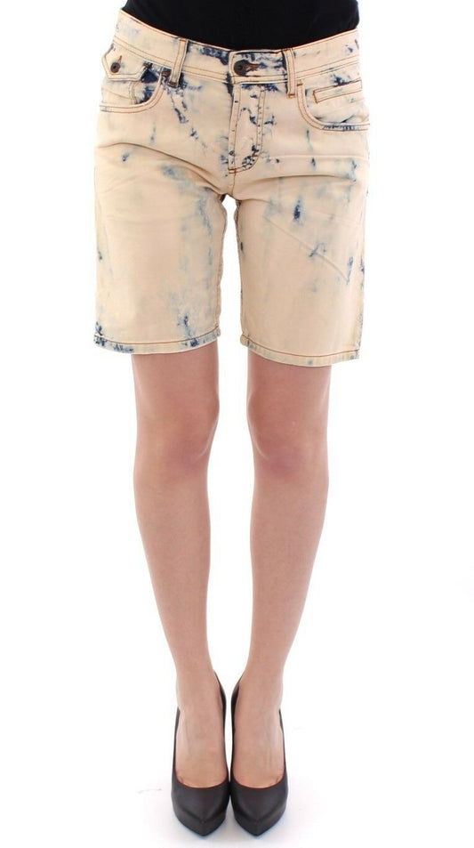 Dolce &amp; Gabbana Blue Cotton Washed Jeans Shorts Pants