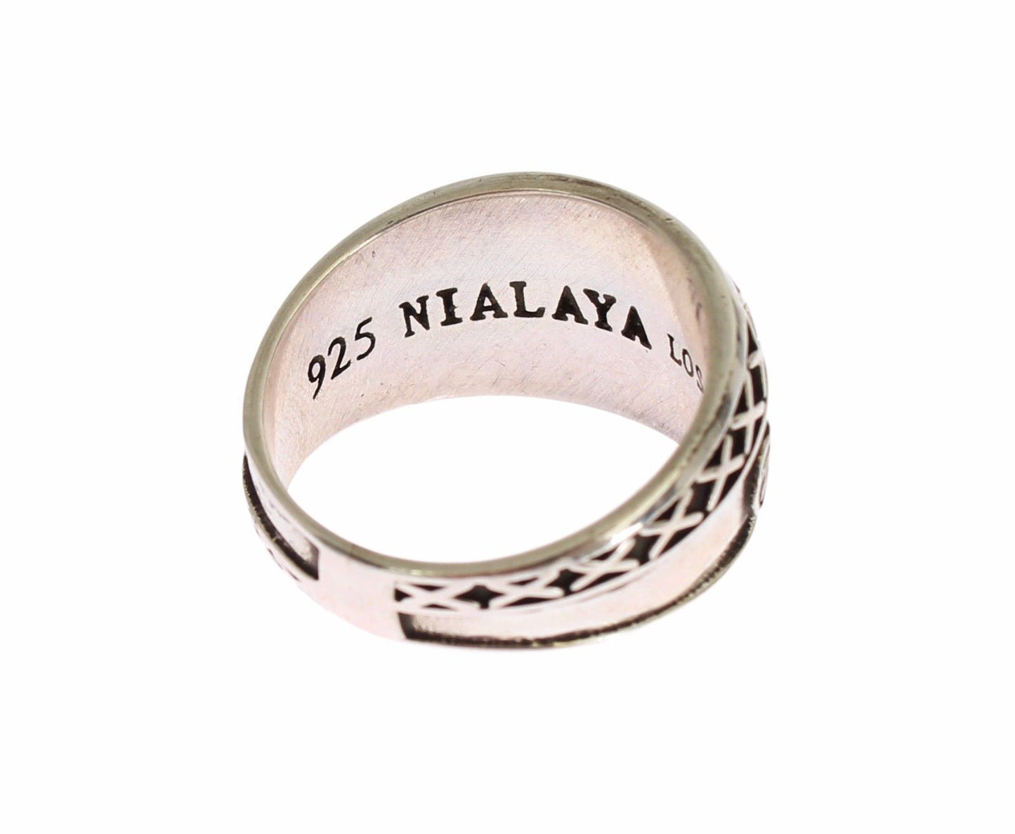 Nialaya Silber Rhodium 925 Sterling Ring