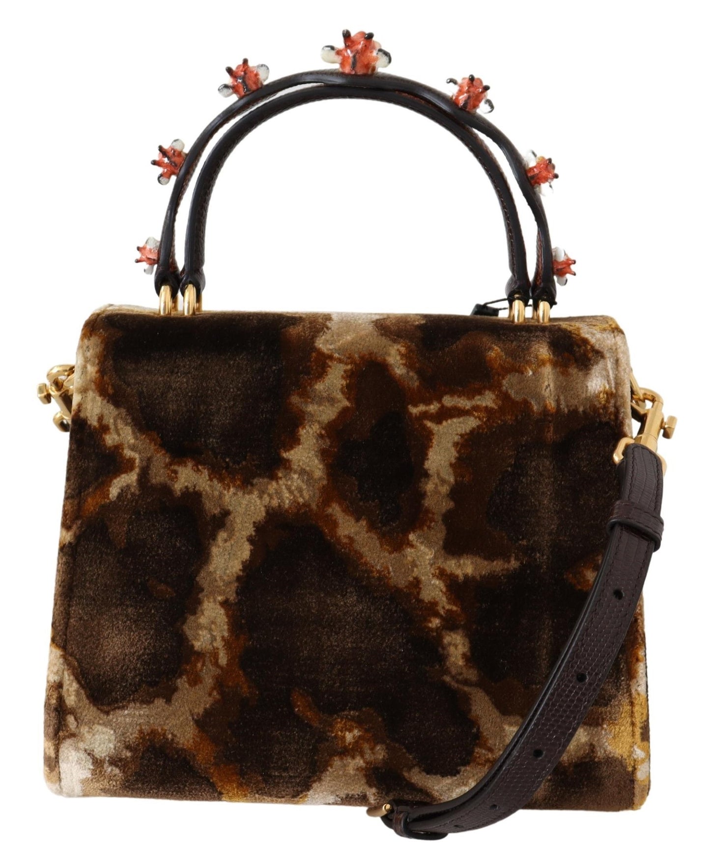 Dolce &amp; Gabbana Brown Giraffe Umhängetasche Borse WELCOME Geldbörse