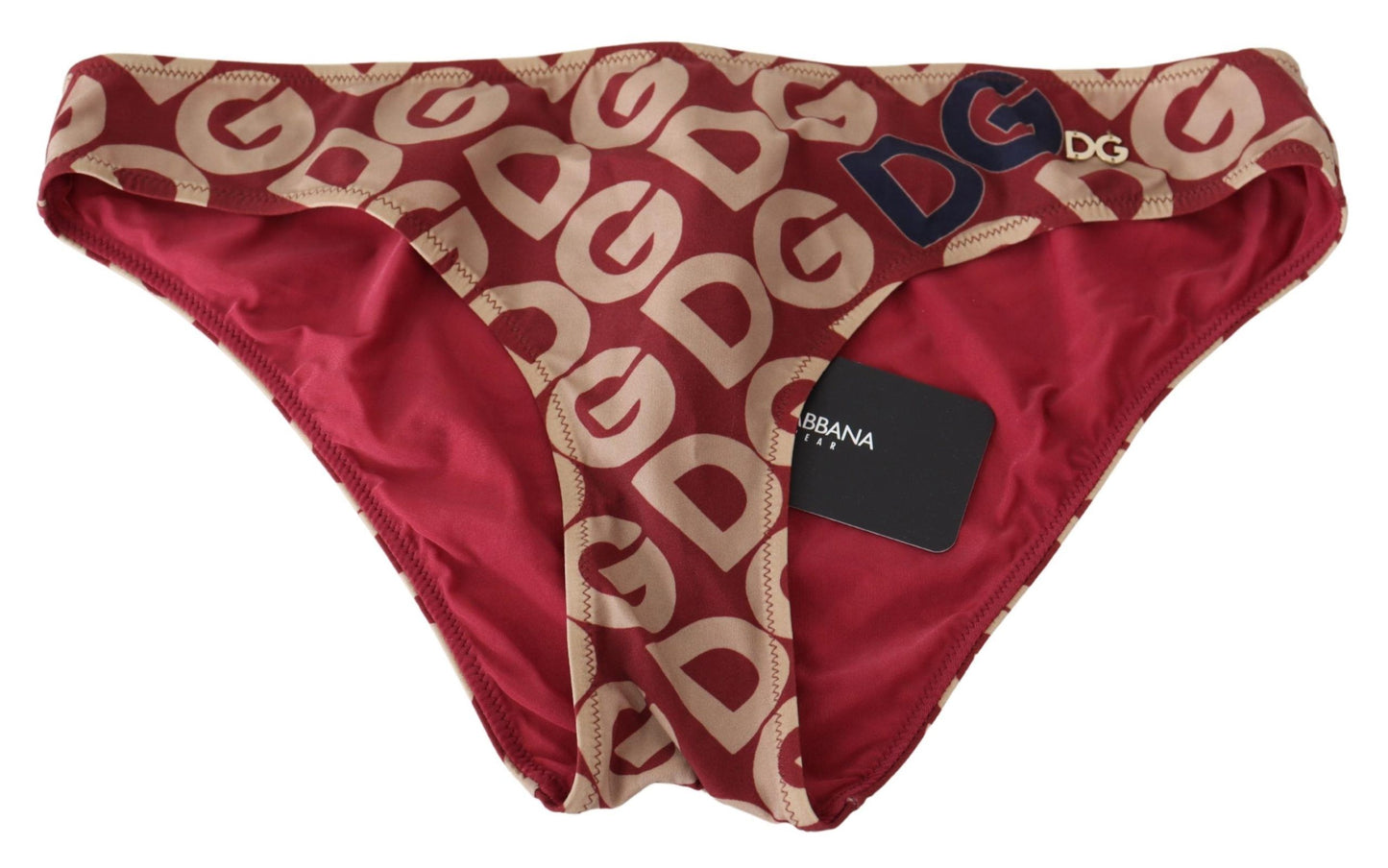 Dolce &amp; Gabbana Multicolor DG Logo Print Bottom Beachwear Bikini Swimsuit