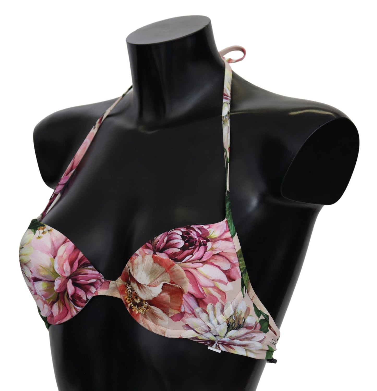 Dolce &amp; Gabbana Multicolor Floral Swimsuit Beachwear Bikini Tops