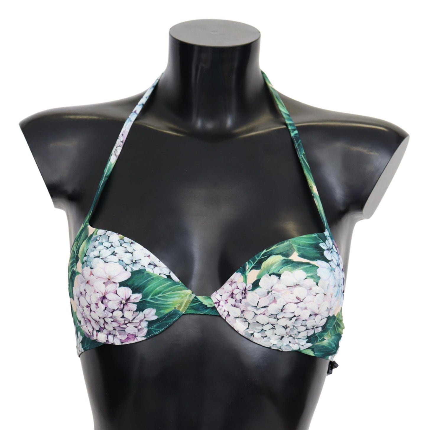 Dolce &amp; Gabbana Multicolor Floral Print Beachwear Mga Bikini Tops