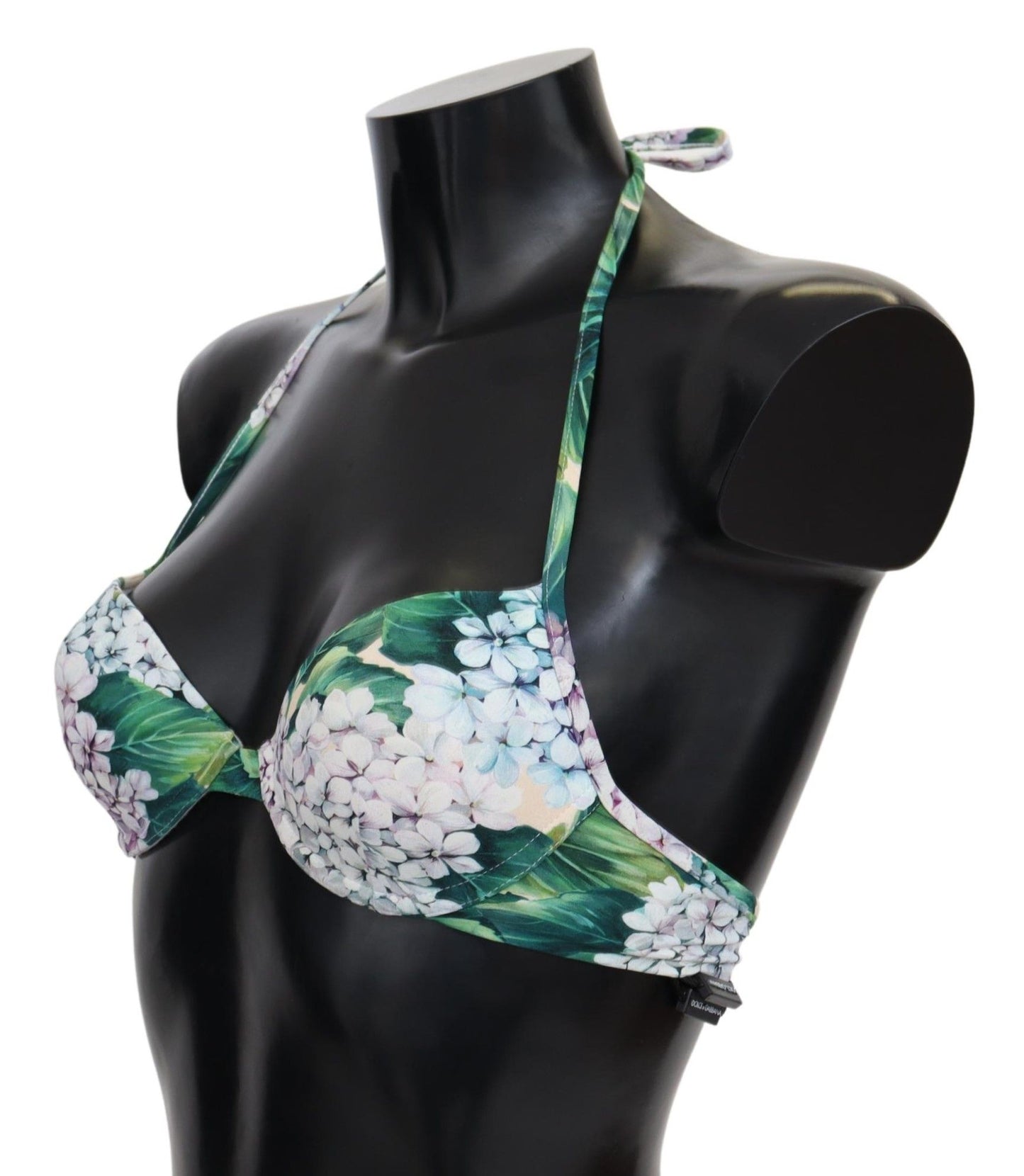 Dolce &amp; Gabbana Multicolor Floral Print Beachwear Mga Bikini Tops