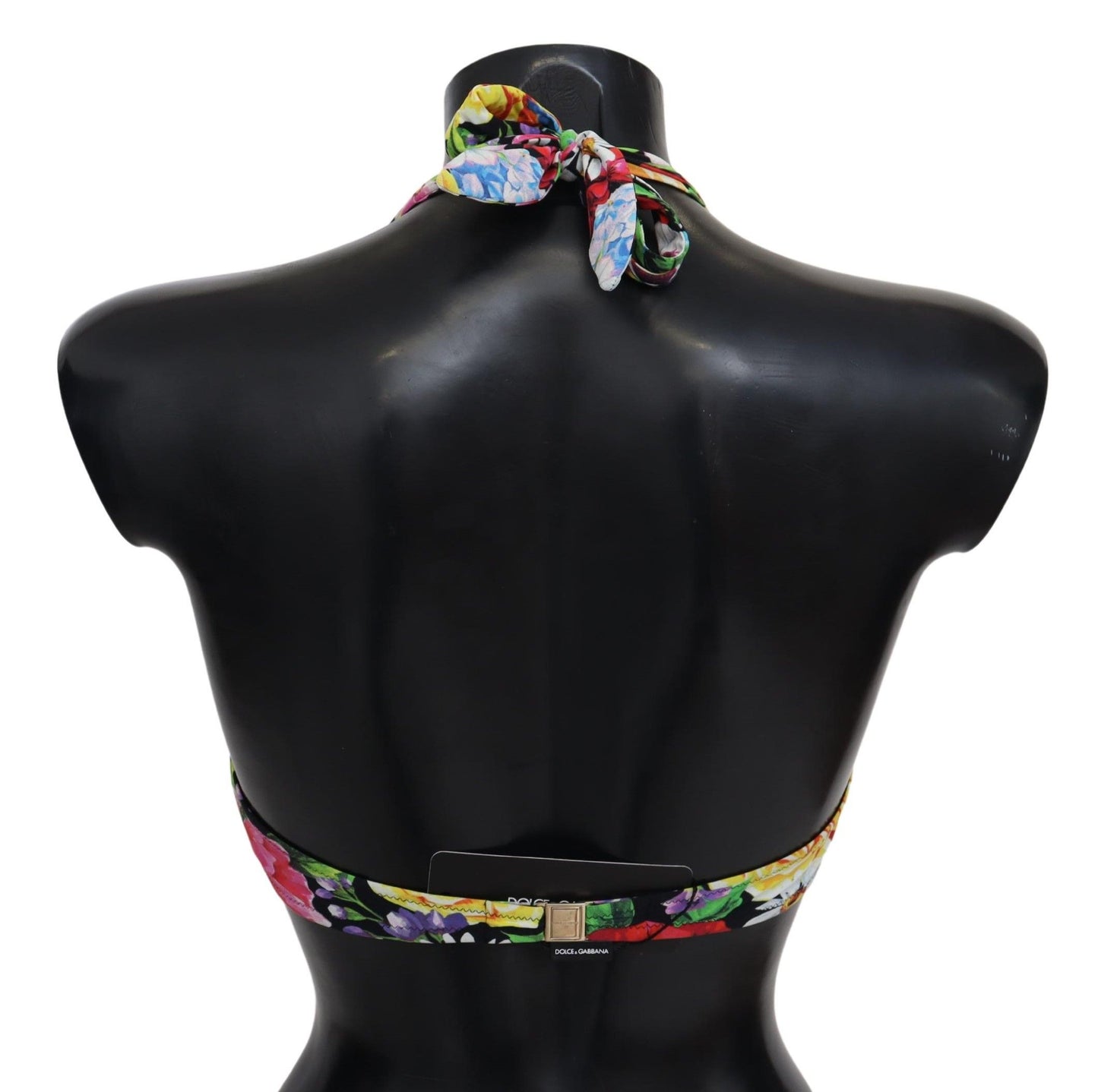 Dolce &amp; Gabbana Multicolor Floral Print Swimwear Bikini Tops