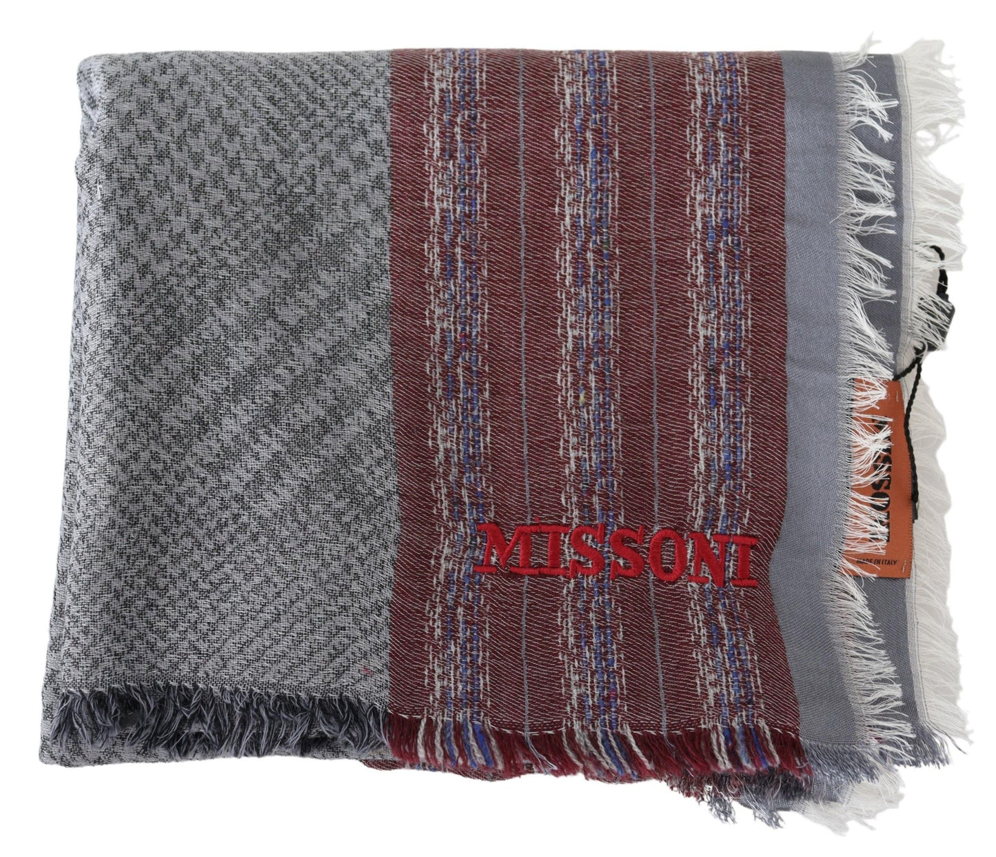 Mehrfarbiger, gemusterter Unisex-Halswickelschal aus Wollmischung von Missoni