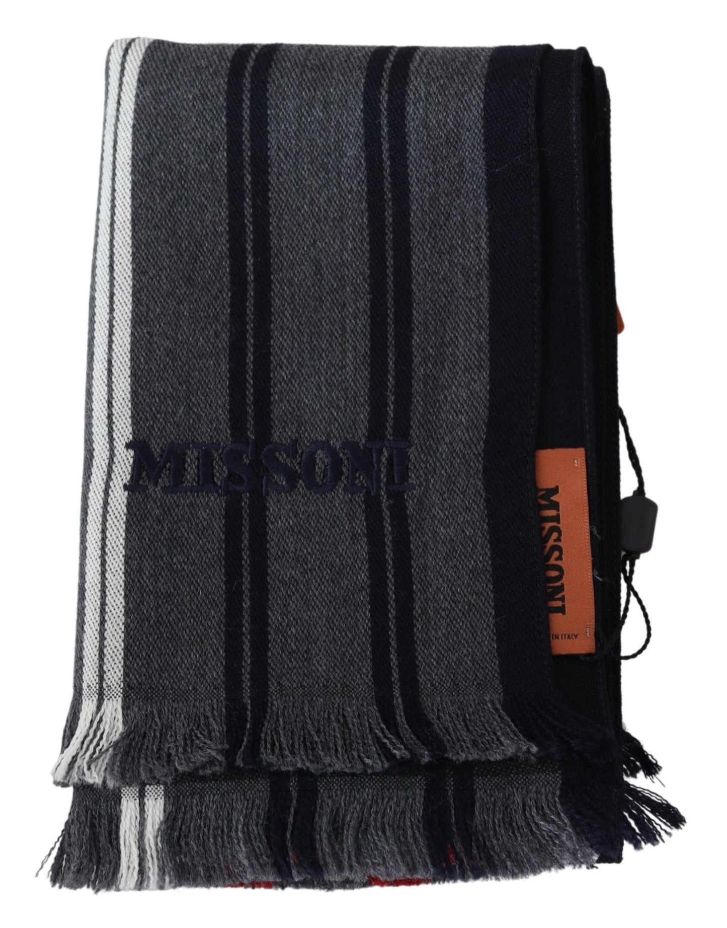 Missoni mehrfarbiger, gestreifter Unisex-Halstuch aus Wolle