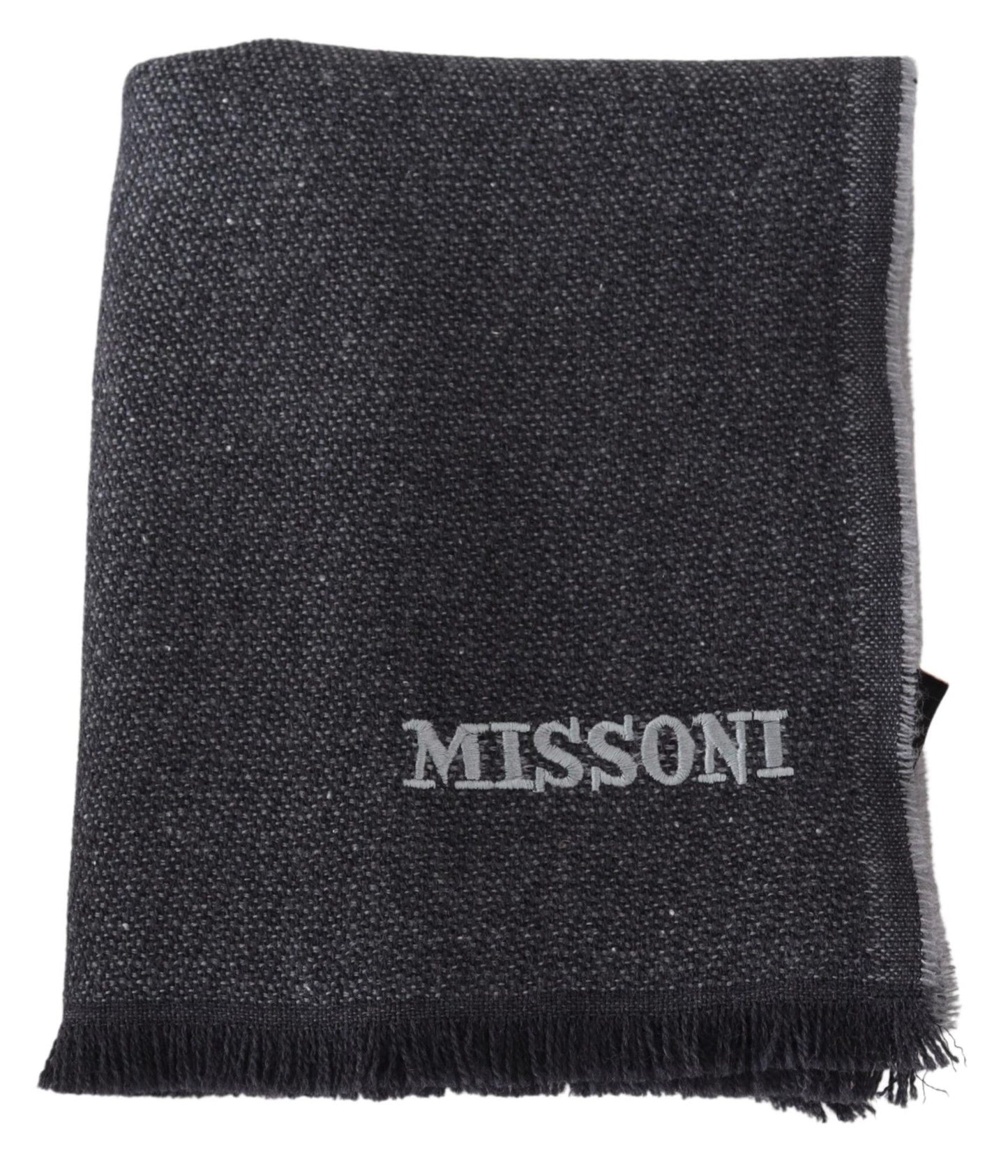 Missoni Unisex-Halstuch aus schwarzem Wollstrick