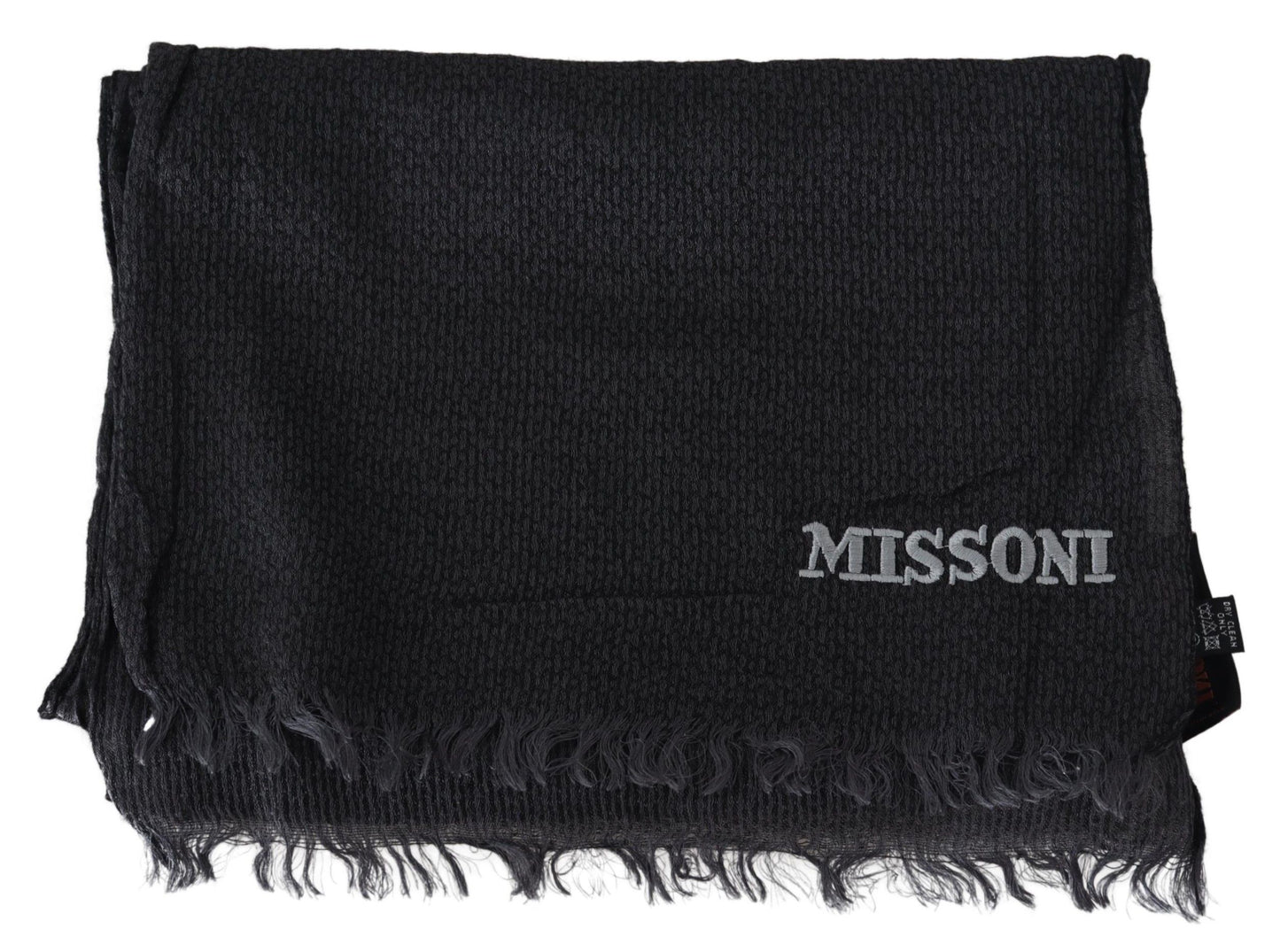 Missoni Schwarzer Unisex-Halswickelschal aus Wollstrick