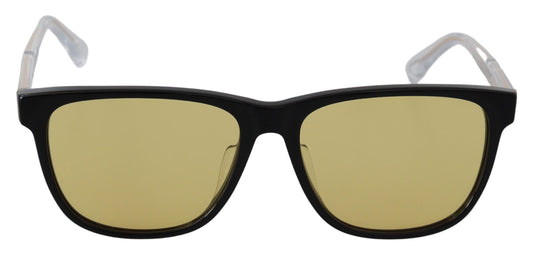 Diesel Black Frame DL0330-D 01E 57 Gelbe Sonnenbrille mit transparenten Gläsern