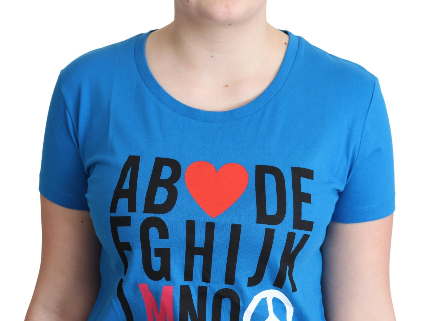 Moschino-Oberteile aus blauer Baumwolle mit Alphabet-Buchstaben-Print