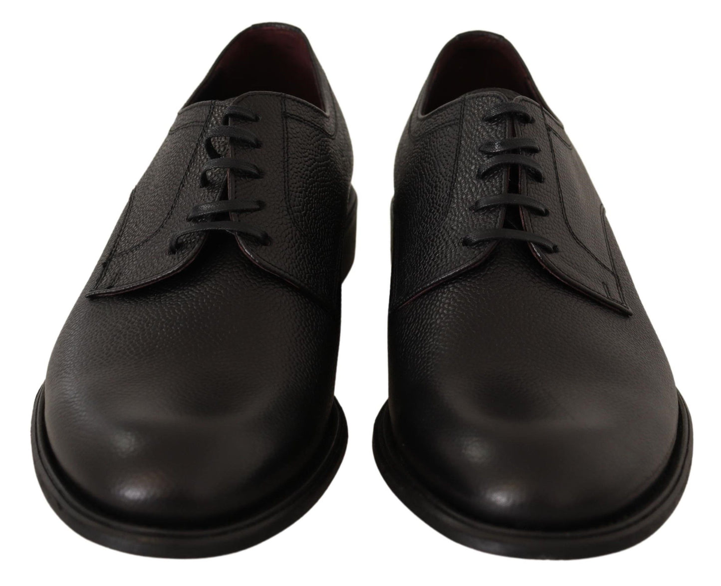 Dolce &amp; Gabbana Black Leather Lace Up Mens Formal Derby Shoes