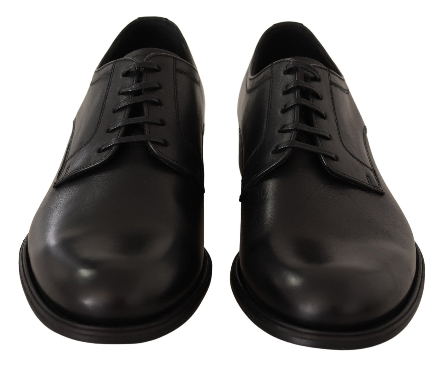 Dolce &amp; Gabbana Black Leather Lace Up Mens Formal Derby Shoes