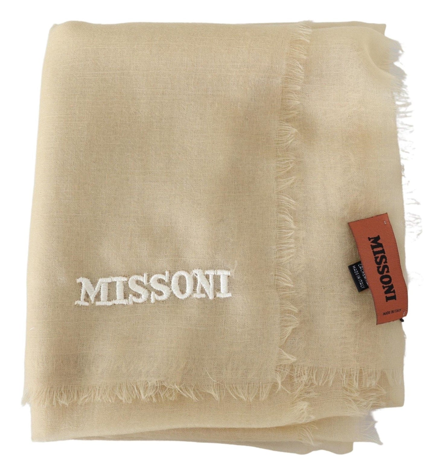 Missoni Beige Kaschmir-Unisex-Halstuch