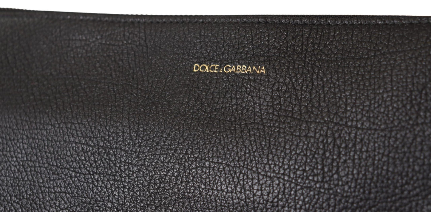 Dolce &amp; Gabbana Schwarze Alta Sartoria Schultertasche aus exotischem Leder