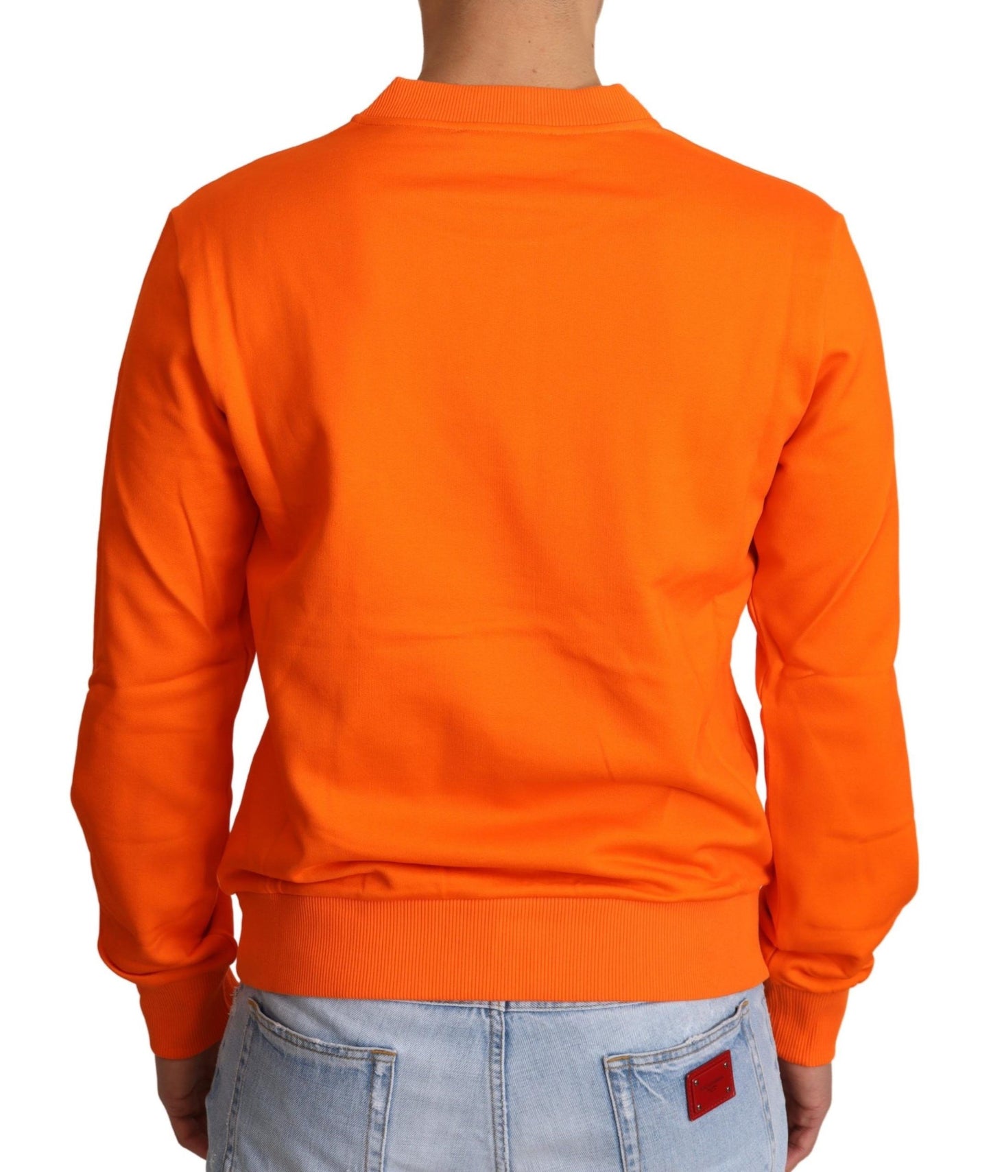 Dolce &amp; Gabbana Orange King Ceasar Cotton Pullover Sweater