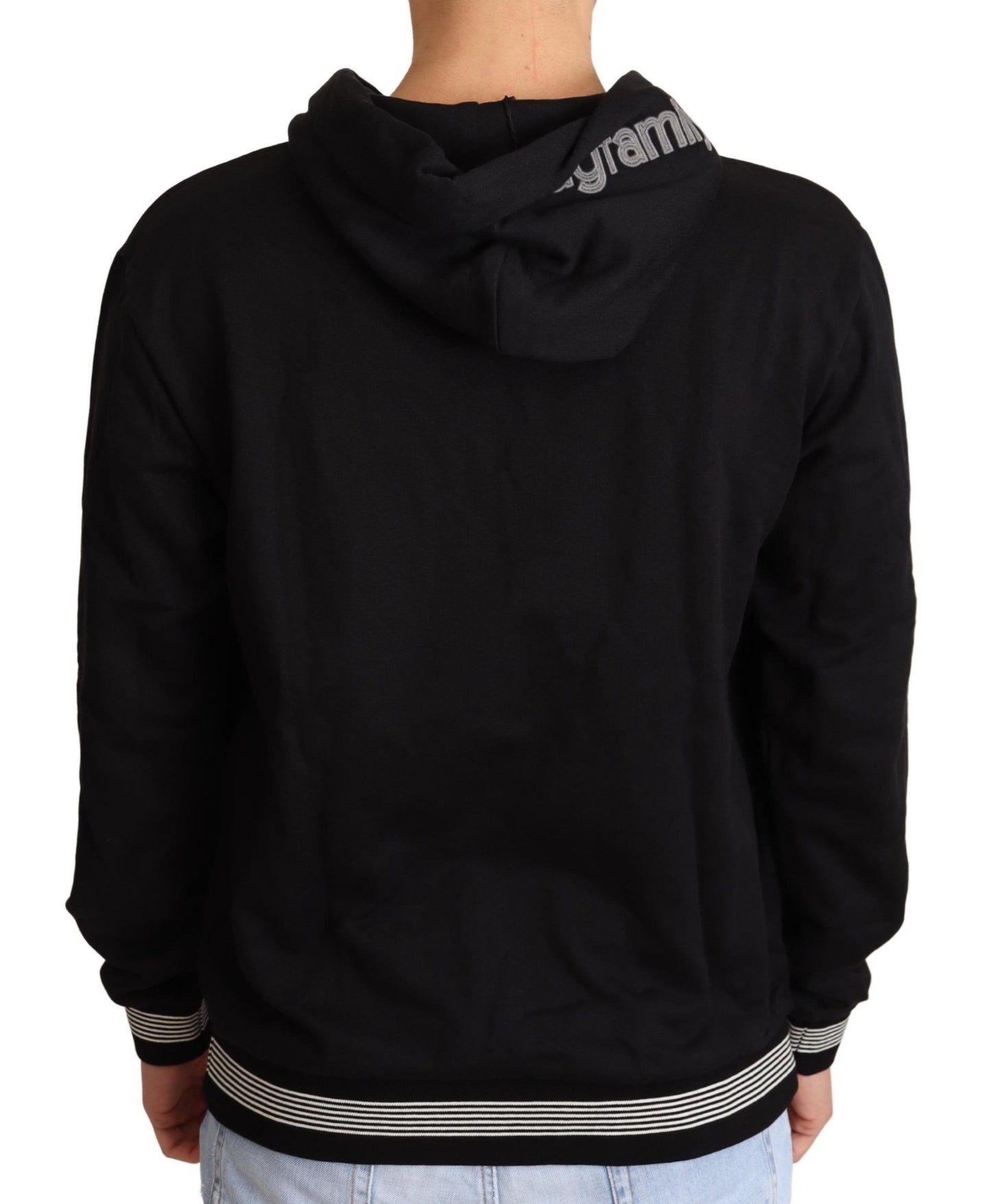 Dolce &amp; Gabbana Black Cotton Hooded #dgfamily Sweater