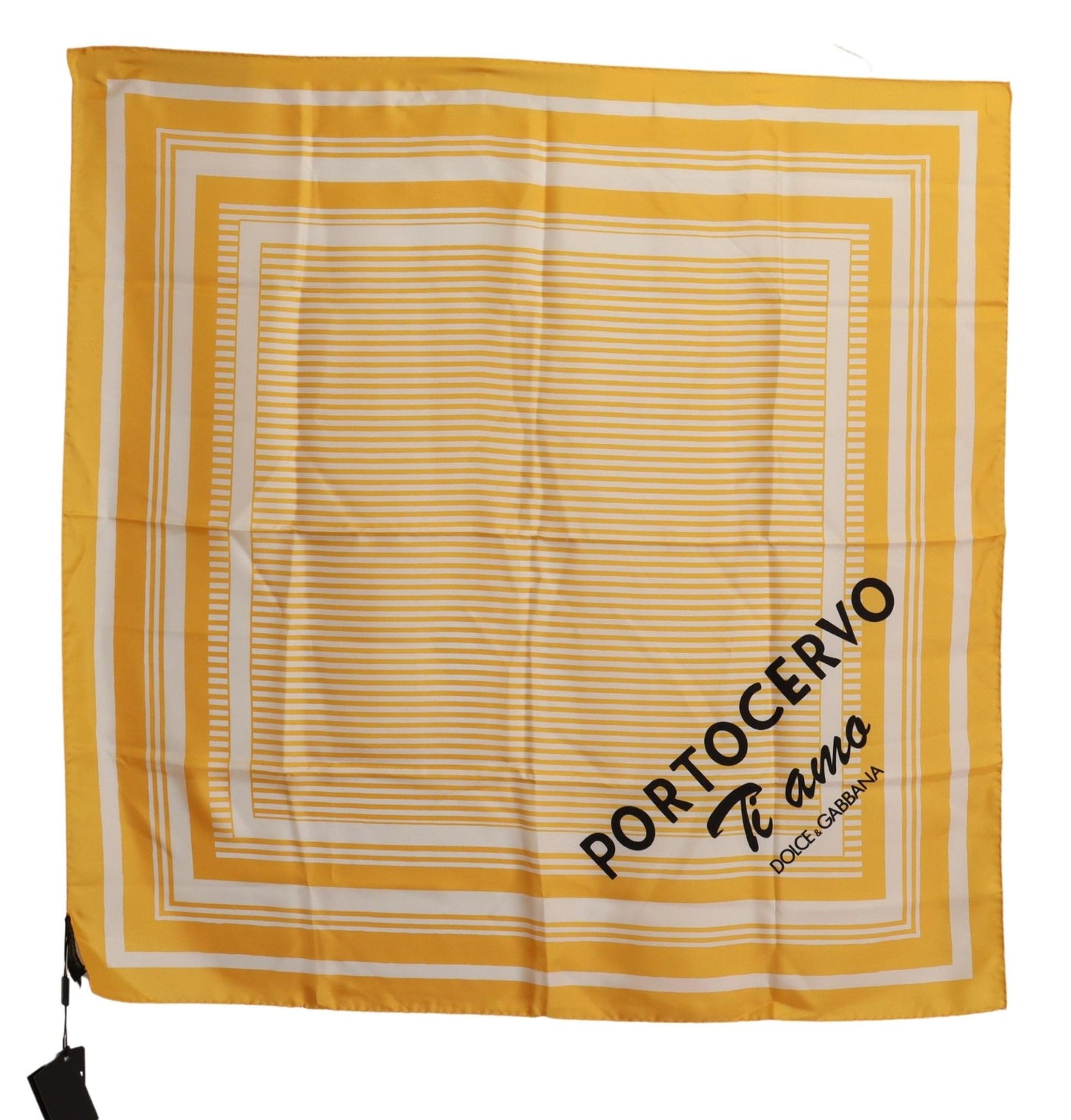 Dolce & Gabbana Elegant Striped Silk Square Scarf