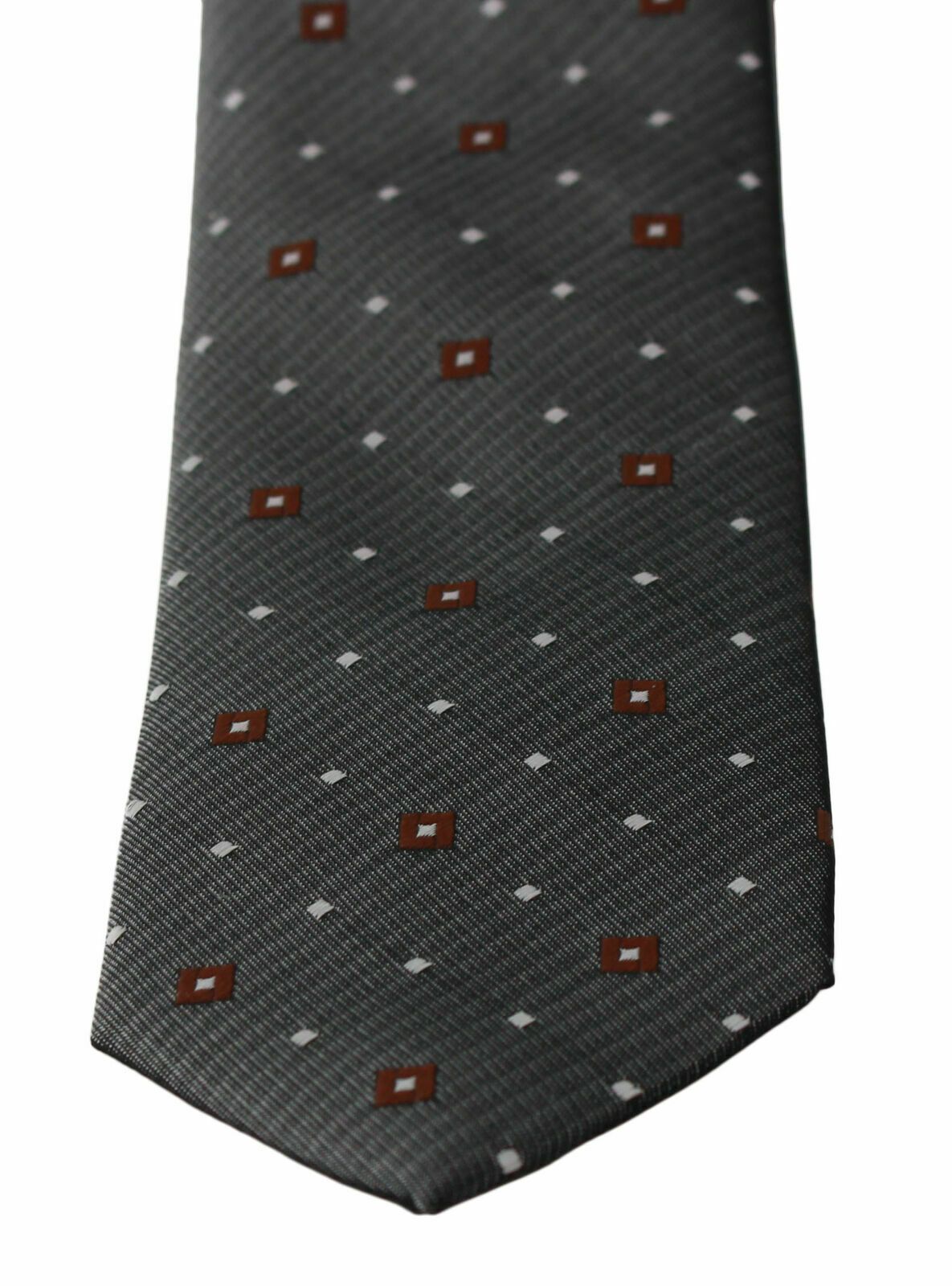 Dolce &amp; Gabbana Gray Patterned Classic Mens Slim Necktie